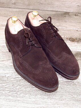 $695 Neiman Marcus GRAVATI 10 M Brown Suede 17179 * add $15 new Cedar Trees